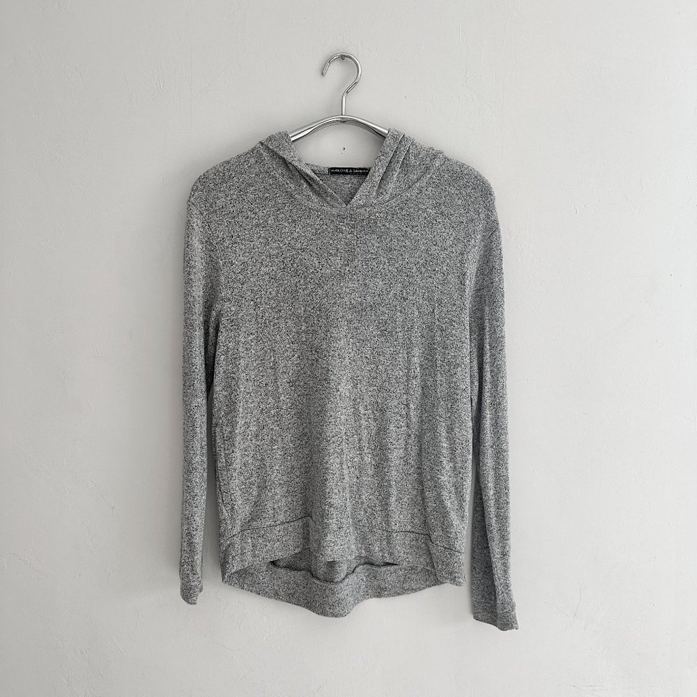 Heather Gray Soft Hooded Pullover